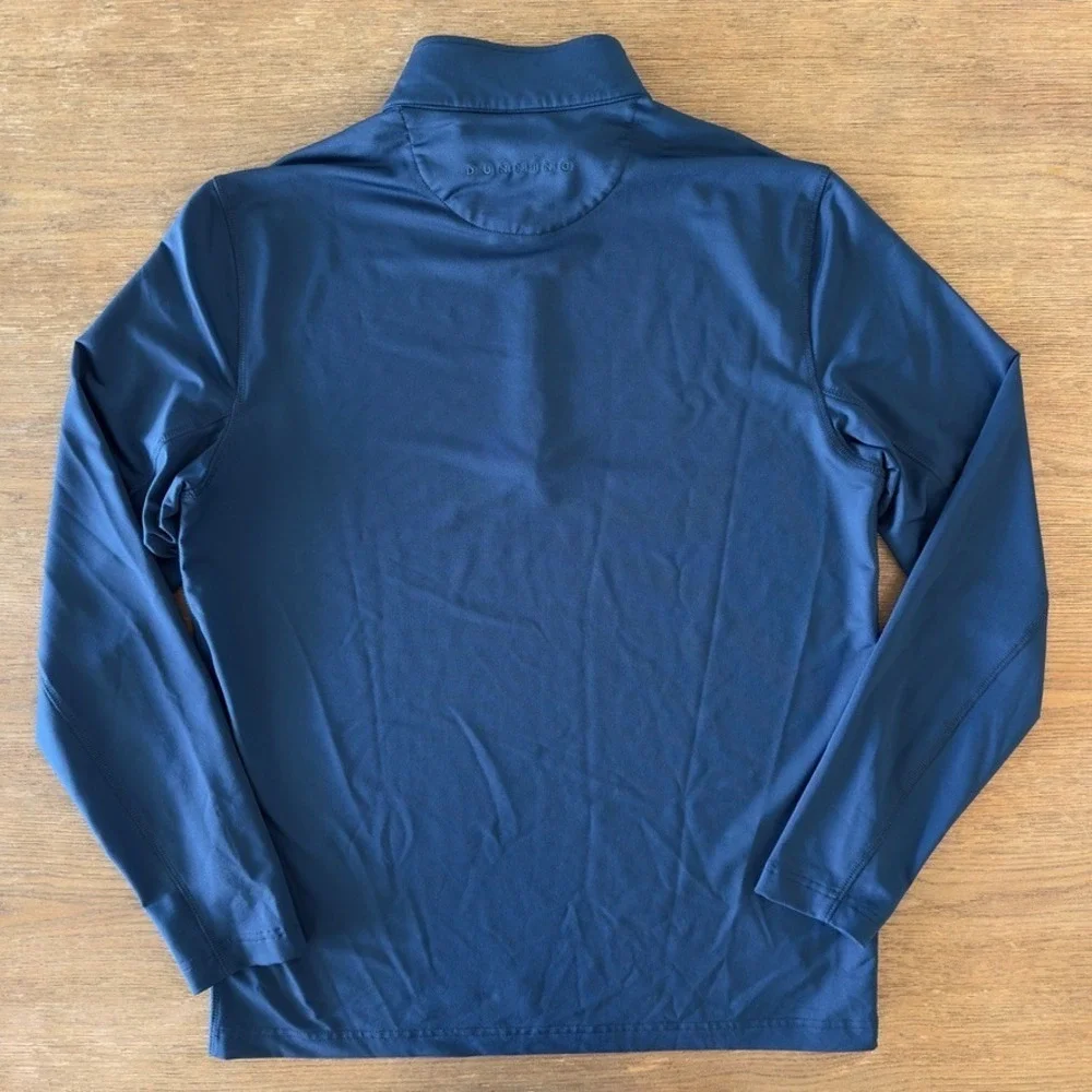 Dunning Golf Kerim 1/4 Zip Golf Jacquard‎ Performance Pullover-Blue-Men's Sz M